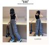 Girls' Autumn/Winter Velvet Cargo Sweatpants with Big Pockets - Trendy and Warm Style