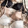 Summer Women Underwear Sexy Lace Embroidery Bra Set French Thin Cup Silken Wireless Bralette Ladies Lingerie Briefs With Thong