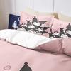 Sanrio Kuromi Comforte Bedroom Printed Cartoon Quilt Cover Bedding Set With Pillowcase Suitable For Children And Adults