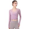 "Women's Long Sleeve Mesh Yoga Top - Breathable Pilates & Running Fitness Cover-Up"