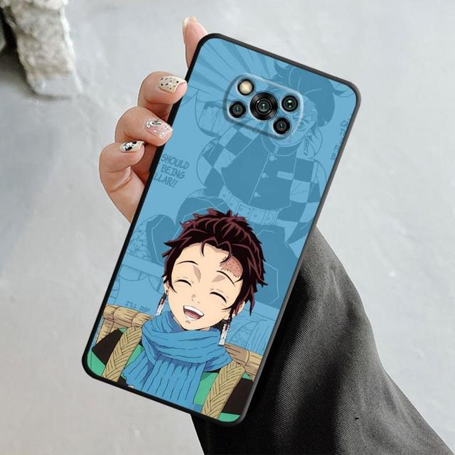 Case For Xiaomi Poco X3 Nfc X4pro M3 C40 For Mi 12 11 10 10t 8 Note10 Lite 11ultra 11t Pro F1 Cartoon Anime Demon Slayer Nezuko