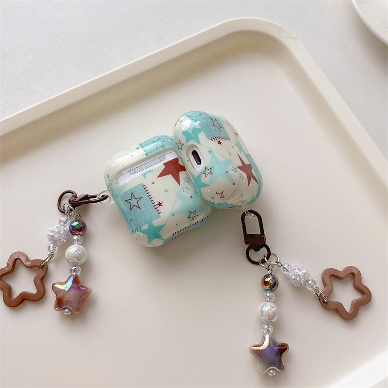 Plaid Stars for AirPods1 Apple Bluetooth Wireless Headset Case 1/1/1 Generation Pro1 Cute