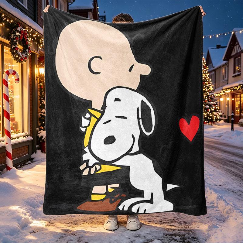 Snoopy Pattern Blanket for Home Decoration, Bed, Sofa, Car Travel, Camping, Suitable for All Seasons, Birthday Christmas Gift