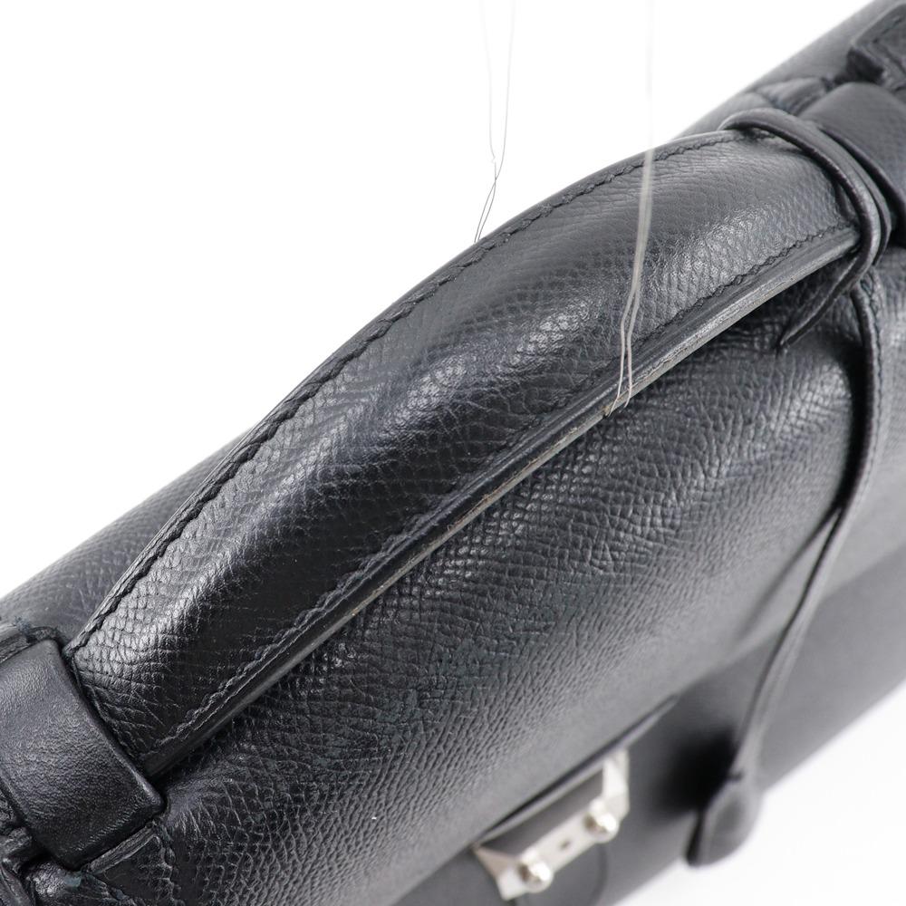 HERMES Sac Adepeche 38 Business bag black/SilverHardware Epsom mens Used