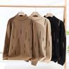 Men's Retro Japanese-Style Wool Knit Sweater - Round Neck, Loose Fit, Autumn/Winter Pullover.