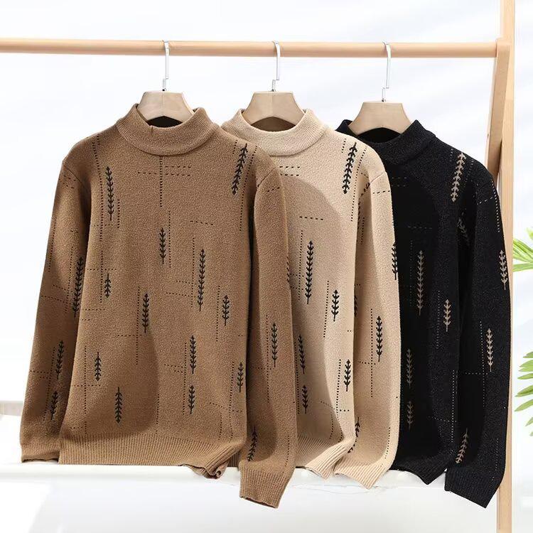 Men's Retro Japanese-Style Wool Knit Sweater - Round Neck, Loose Fit, Autumn/Winter Pullover.