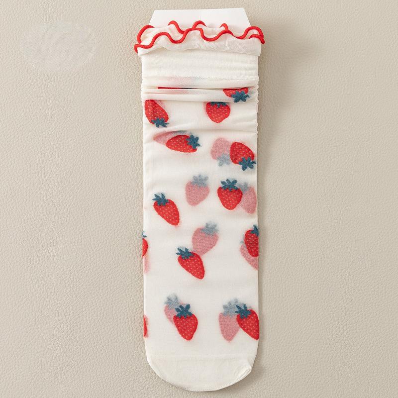 5 Paar Atmungsaktive Ultra Dünne Socken Sommer Damen Transparent Spitze Seide Kristall Rose Blume Mädchen Elastische Kurze Socken Damen Socken