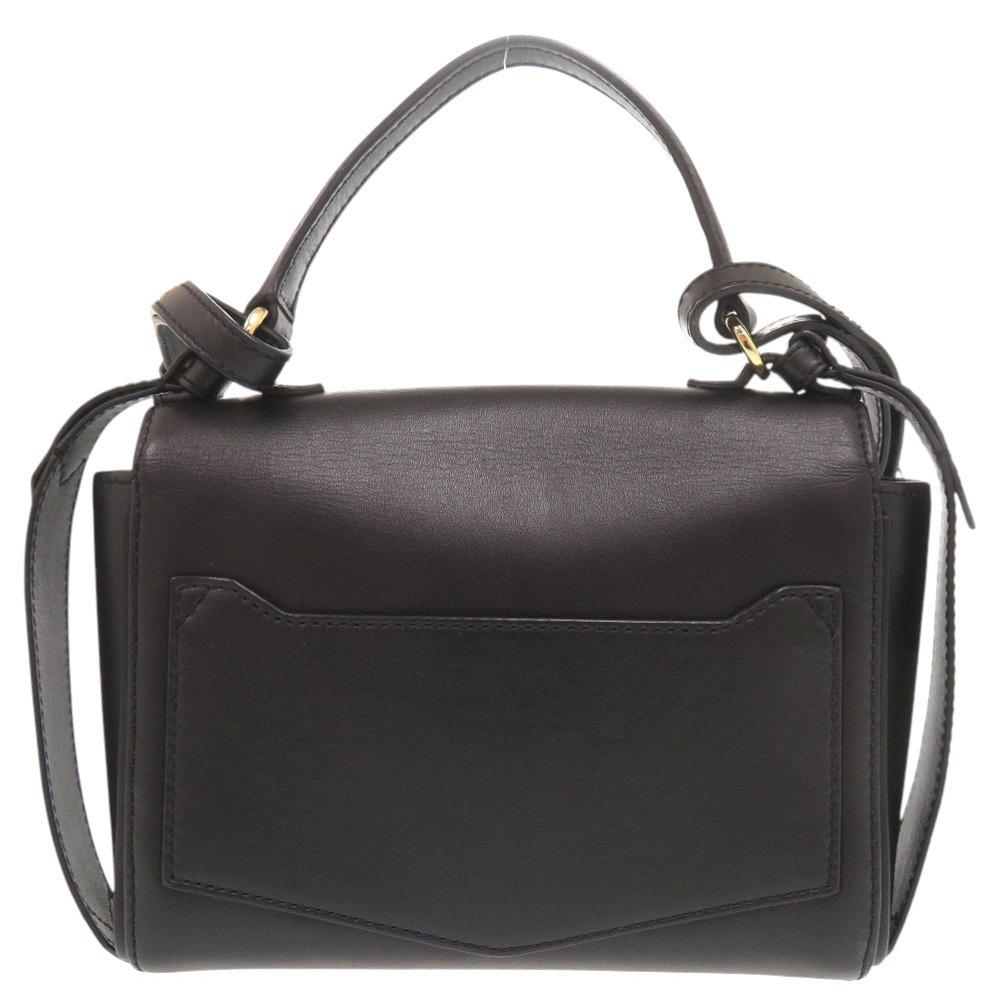 Used AUTHENTIC GIVENCHY 2WAY Eden Mini Shoulder Bag Black Leather