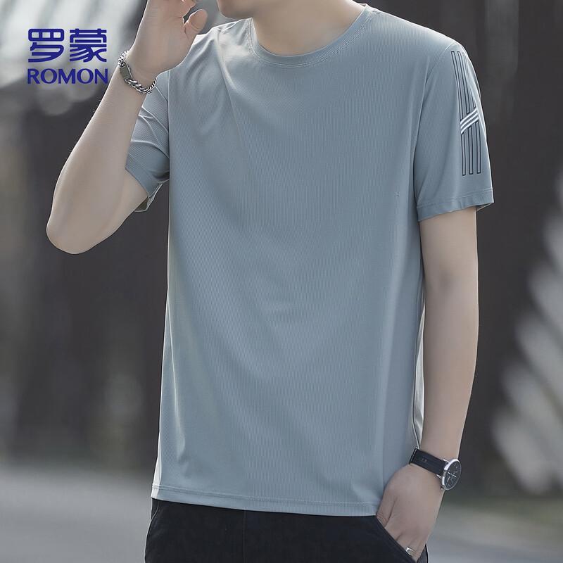 ROMON Men's Ice Silk Short Sleeve T-Shirt