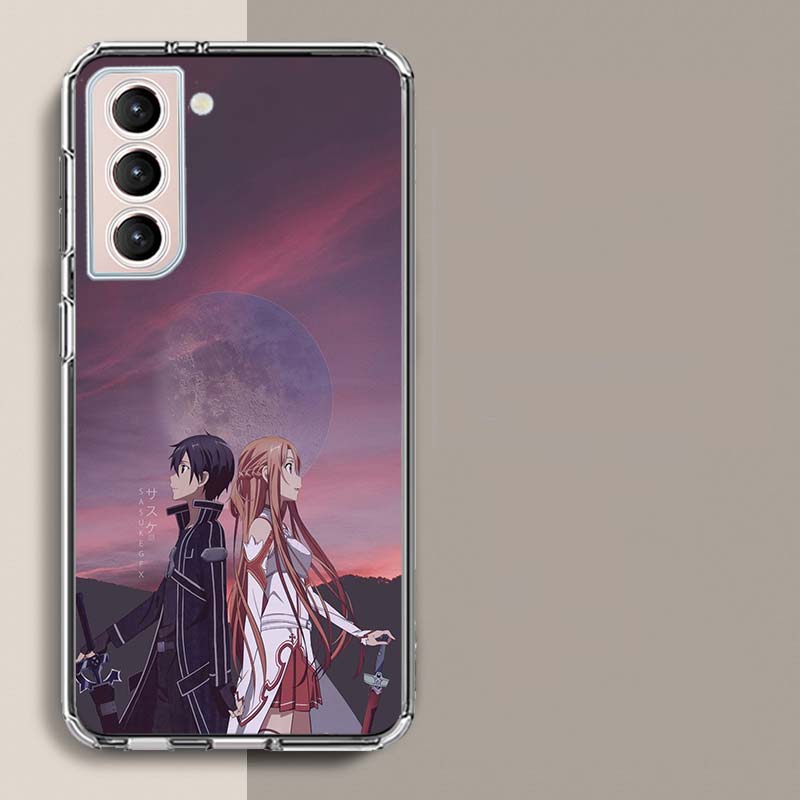 Sword Art Online SAO Anime Phone Case For Samsung S25+ Edge Galaxy S24 FE S23 Ultra Capa Shell S22+ S21 Plus S20 FE Cover Silico