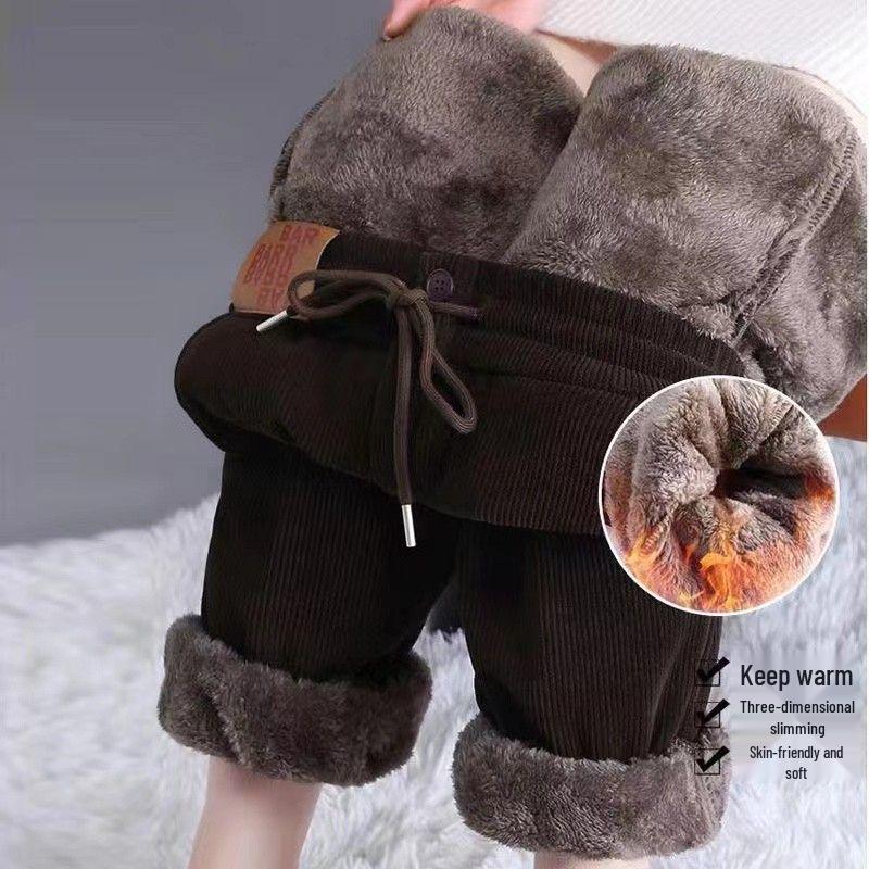 Korean Style Ladies Velvet Thickened Casual Sports Pants - Free Shipping