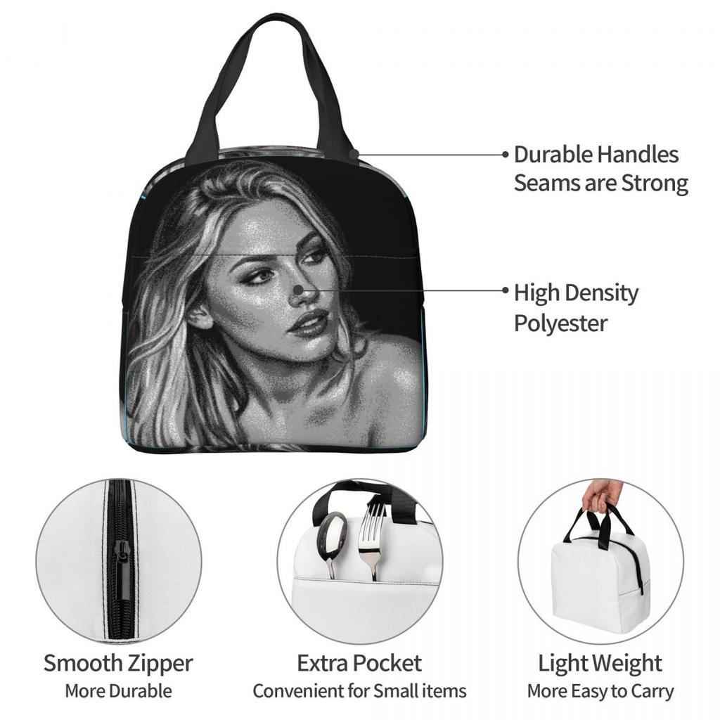 Freya Skye Singer Product Insulated Lunch Bag For Office Storage Food Boxes Portable Thermal Cooler Lunch Boxes