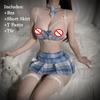 Anime Student JK Uniform School Girl Cosplay Sexy Lingerie Clothing Temptation Mini Skirt Tie Set Sex Costumes Exotic Outfits