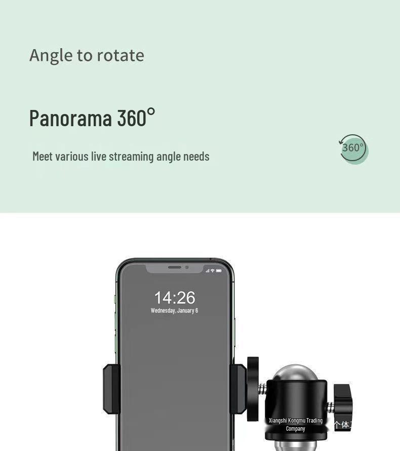 Multifunctional Tripod with Beauty Fill Light & Sound Card for Mobile Streaming and Outdoor K-Song