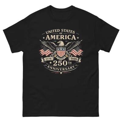 USA 250th Anniversary T-Shirt USA Flag Vintage 4th of July Patriotic Gift Tee