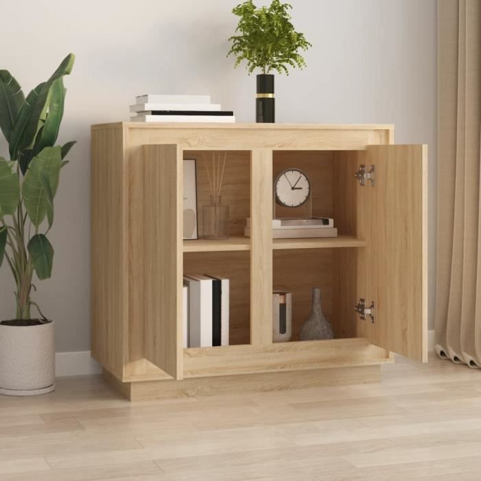 VidaXL Buffet Sonoma Oak 80x34x75 Cm Engineered Wood 819887