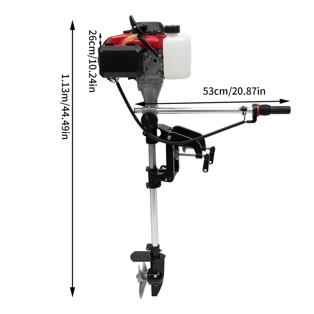 1.6KW 4 Stroke Outboard Motor High Power Inflatable Boat Engine External Hanging Marine Electric Thrusters Propeller