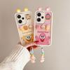 KEYSION Cute Ear 3D Cartoon Case for Redmi Note 13 Pro+ 5G with Bracelet Silicone Shockproof Phone Cover for Redmi Note 13 Pro+ 5G