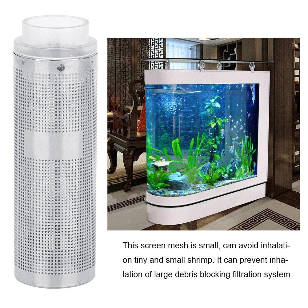 Stainless Steel Filter Water Inlet Ive Cover Strainer Mesh for Shrimp Fish Aquarium