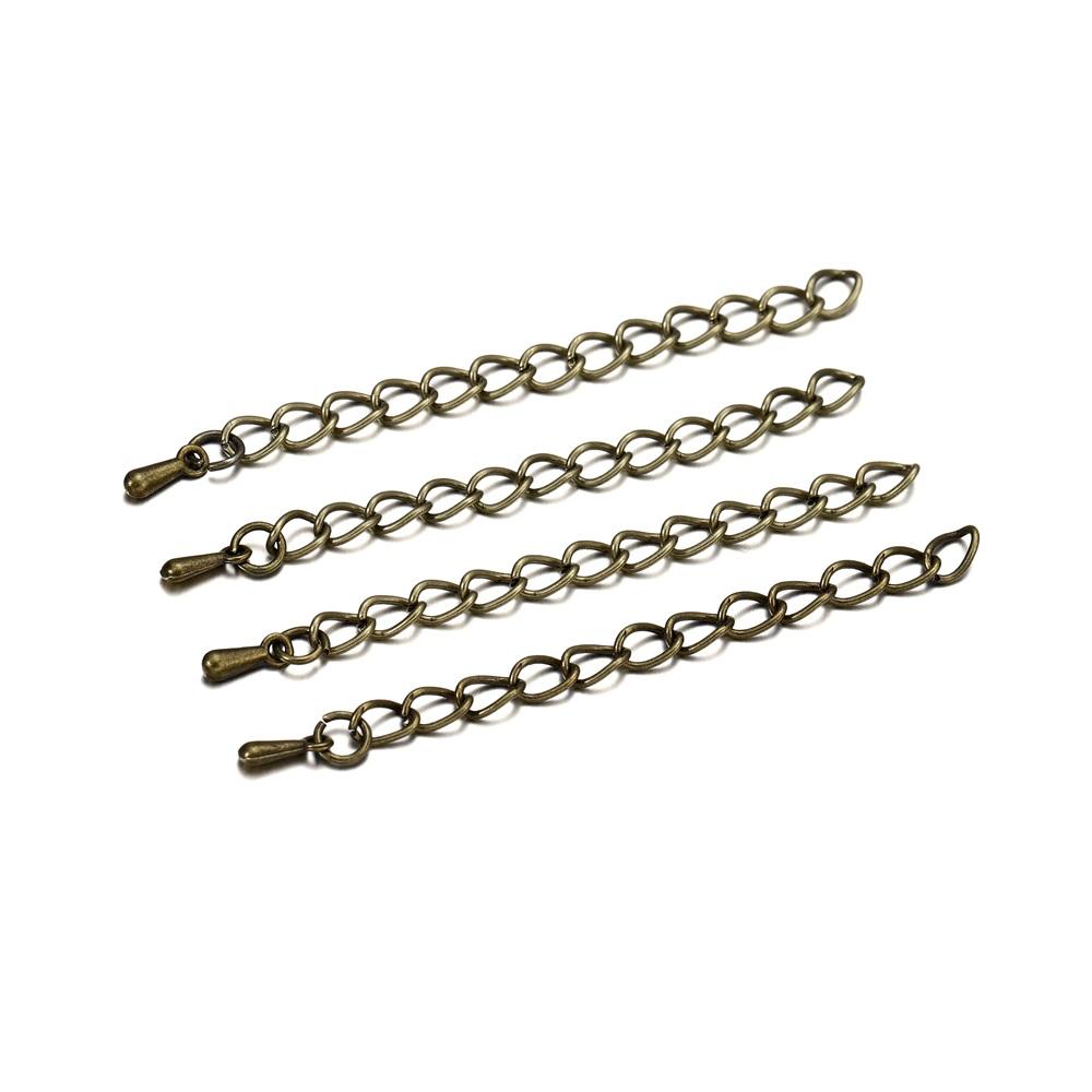 

20pcs/Lot 50mm 70mm Extended Extension Chains Tail Extender Chain For Jewelry Making Findings Connectors Supplies 5cm антична бронзова кольору