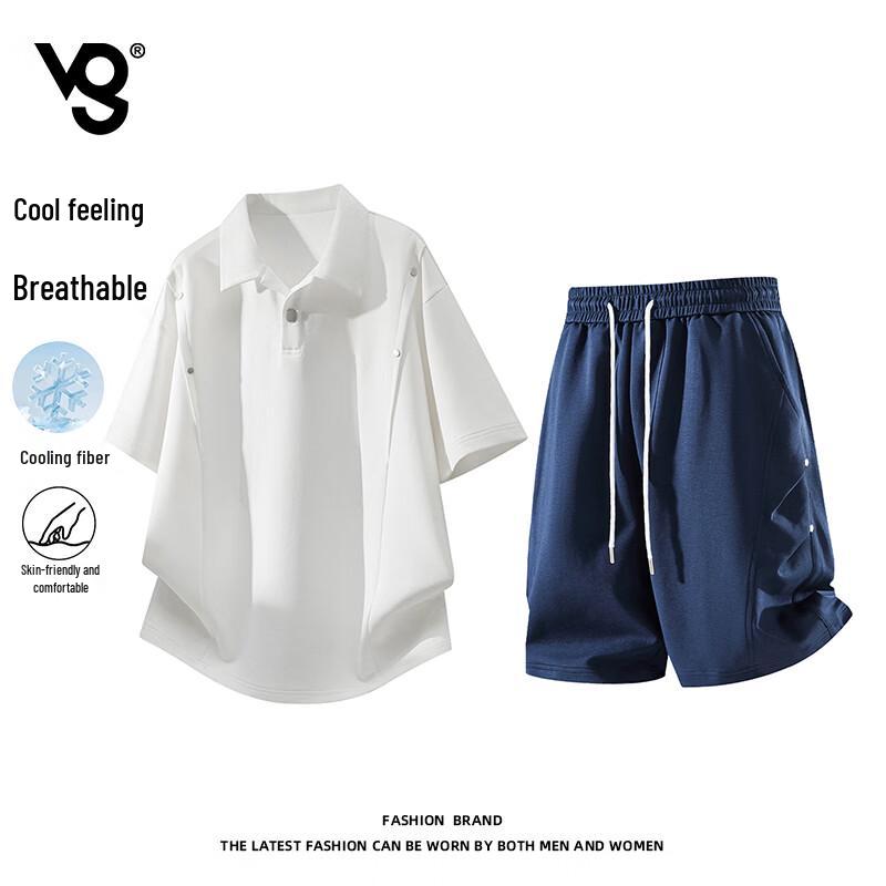 VUUG Men s Casual Polo Shirt & Shorts Set 3XL