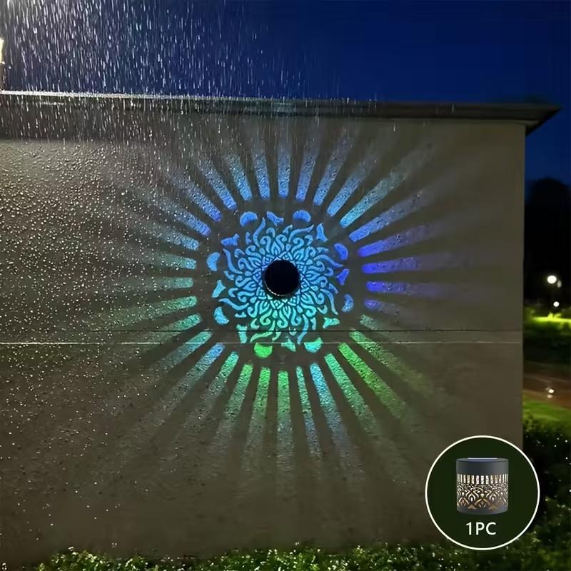 Стильный водонепроницаемый солнечный настенный светильник Светодиодный солнечный светильник для садов, лестниц и дворов Водонепроницаемость IP65 1PC разноцветный