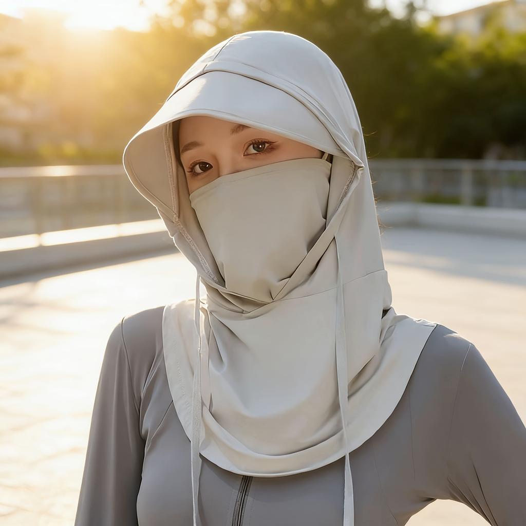 Summer Cycling Caps with Breathable Face Covers Icy Feeling Fabric for Outdoor Sports Fishing