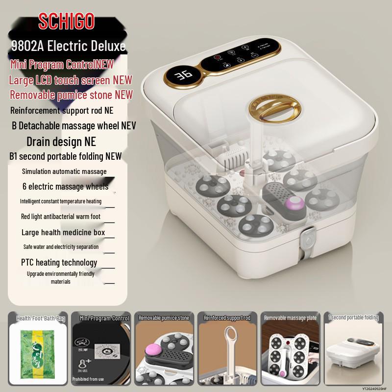 Chigo Smart Portable Foot Bath - Heated, Foldable & Automatic Electric Massager