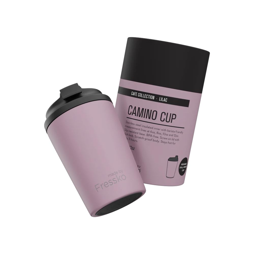 

Сделано Fressko Camino Герметичный тамблер 340 мл 12 унций, Специально для кофе, Долговечный, Высококачественный дизайн, / (Сирень)