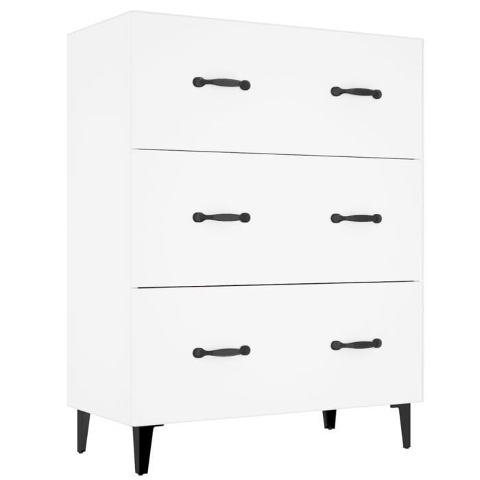 812159 vidaXL Buffet Blanc 69,5x34x90 cm Bois d'ingénierie