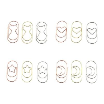 56 Pieces Heart Shape Design Paper Clips Compacts Binders Clips Organizers Quality Filing Solution for Office School Use