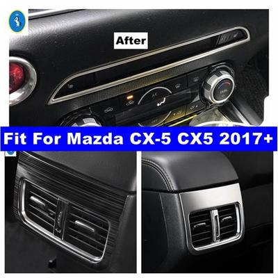 Car Rear Console Air Conditioner Vent Outlet / CD Panel Frame Cover Trim Fit For Mazda CX-5 CX5 2017 -  Exterior Accessories