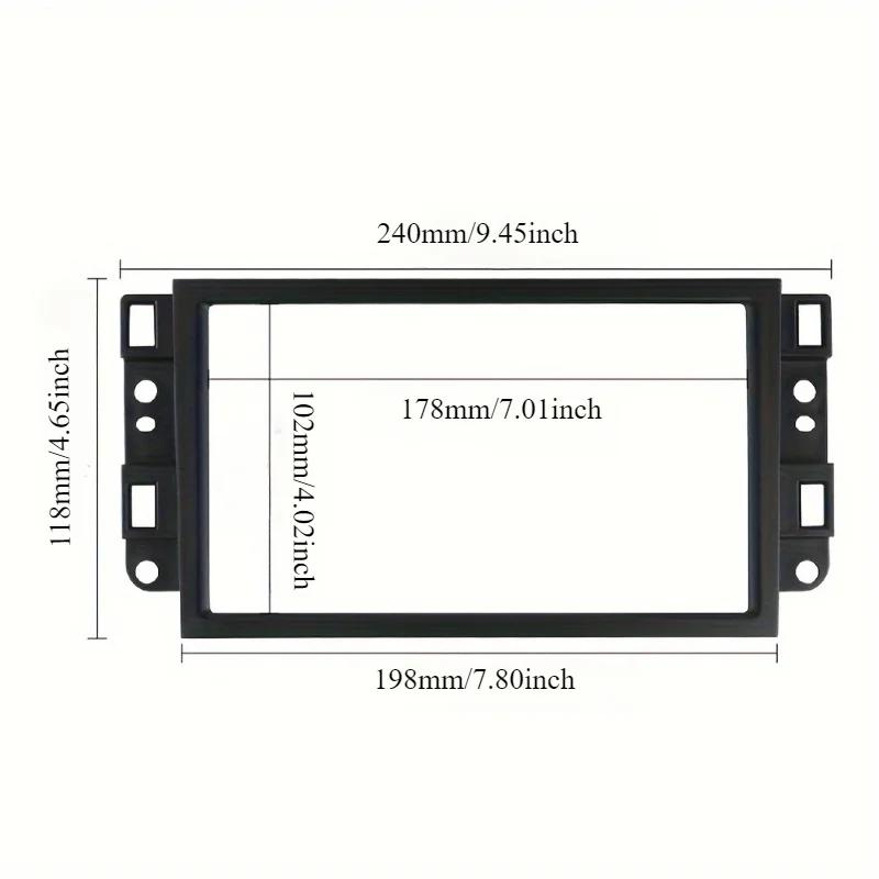 2 Din Car Radio Stereo Panel Dash Mounting Installation Trim Kit Frame Bezel, ABS Material, for Aveo Lova Captiva Gentra