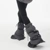 Winter Warme Puffer-Beinwärmer mit Kordelzugverstellung Lockerer Stiefelüberzug Modische Beinüberzüge Kniehohe Socken