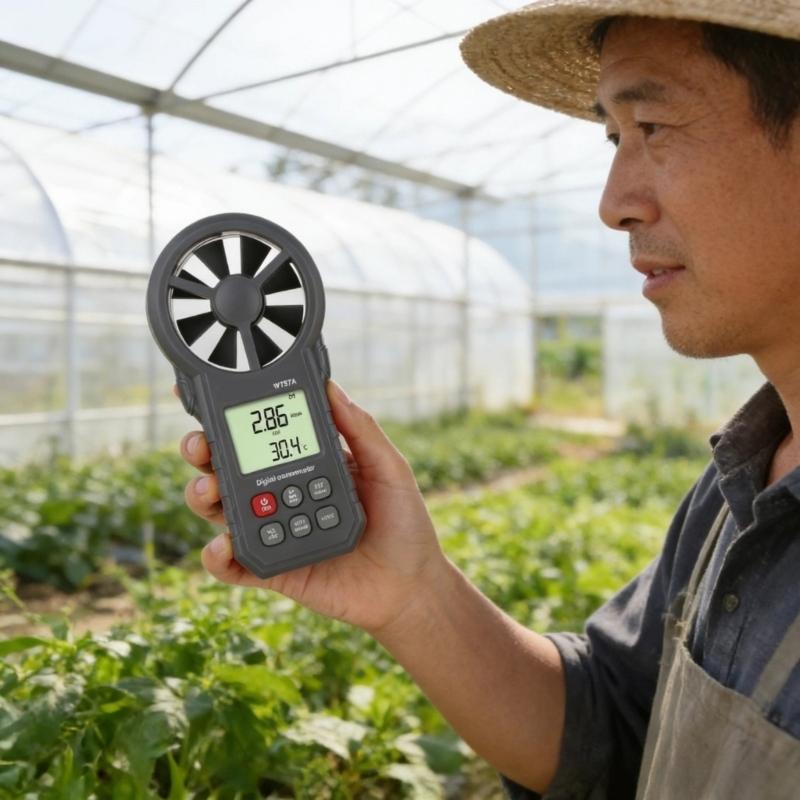 Portable Lightweight Wind Speeds Meter with Slim Design & Lightweight Anemometer for Easy Carrying in Outdoor Field Work