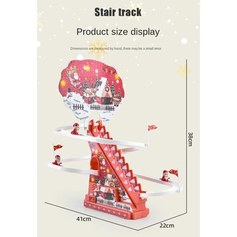 Ηλεκτρική Σκάλα Αναρρίχησης Κούκλα Άγιος Βασίλης Παιδικά Μουσικά Παιχνίδια Σιδηροδρομική Τσουλήθρα Χριστουγεννιάτικο Στολίδι Διακόσμηση Διακόσμηση Σπιτιού Δώρο Πρωτοχρονιάς 2024