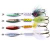 Señuelos VIB de Metal 1PCS 3.5g Lentejuelas de Pluma Wobbler Vibraciones Cuchara Cebo de Pesca Lubina Cebo Duro Artificial Cigarra Aparejos de Pesca