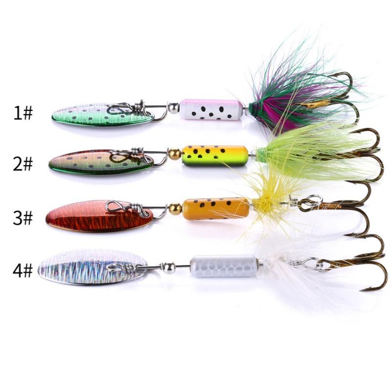 Metal VIB Lures 1PCS 3.5g Feather Sequins Wobbler Vibrations Spoon Fishing Bait Bass Artificial Hard Bait Cicada Fishing Tackle