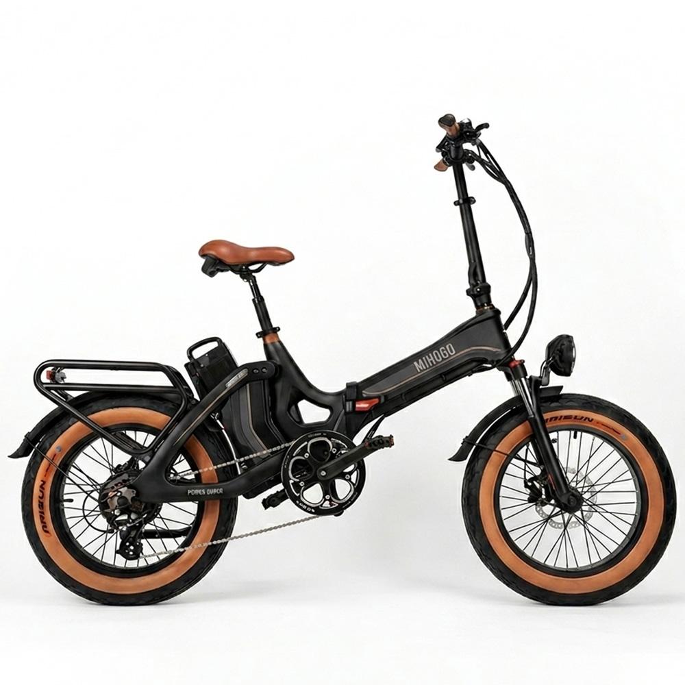 MIHOGO One Electric Bicycle 20" Tire 1000W Peak Motor Dual Disc Brakes 7 Speed LED Display 48V 29Ah Foldable City E-Bike Max Load 180kg