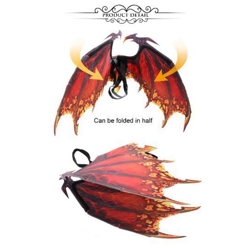 Adult Dragon Wing Costume Foldable Dragon Wing Adult Halloween Dragon Cosplay Costume for Women Men Halloween Dress Up