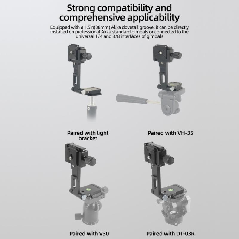Foldable Camera Quick Release Plate With 360 Degree Rotating Arca Standard Tripod Adapter For DSLR  Cameras