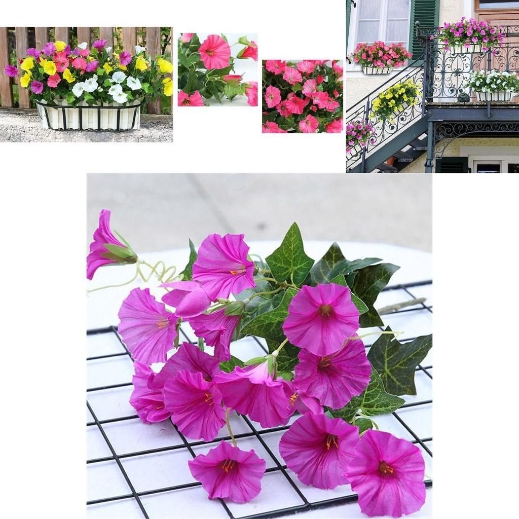 Artificial 35cm Morning Glory Flower Silk Petunia Vine Wall Home Decor