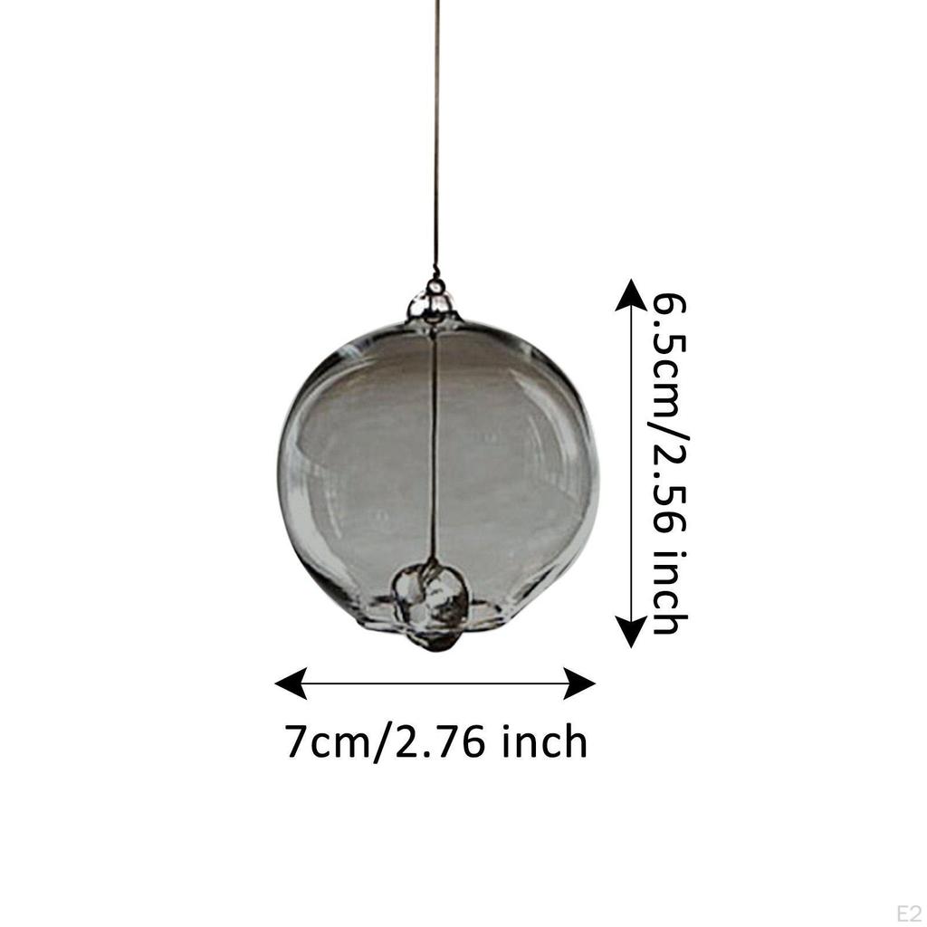 Campanella a Vento Giapponese Decorativa in Vetro, Alta 6,5 cm, Accessorio Multifunzionale, Apertura Diametro 4 cm per