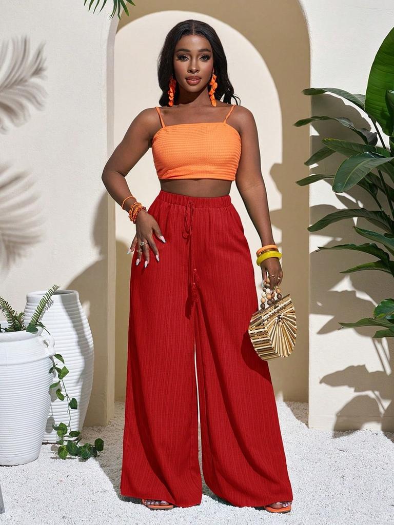 Women's High-Waisted Casual Wide Leg Pants