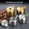 777 Commercial 304 Stainless Steel Seasoning Jars with Spoon