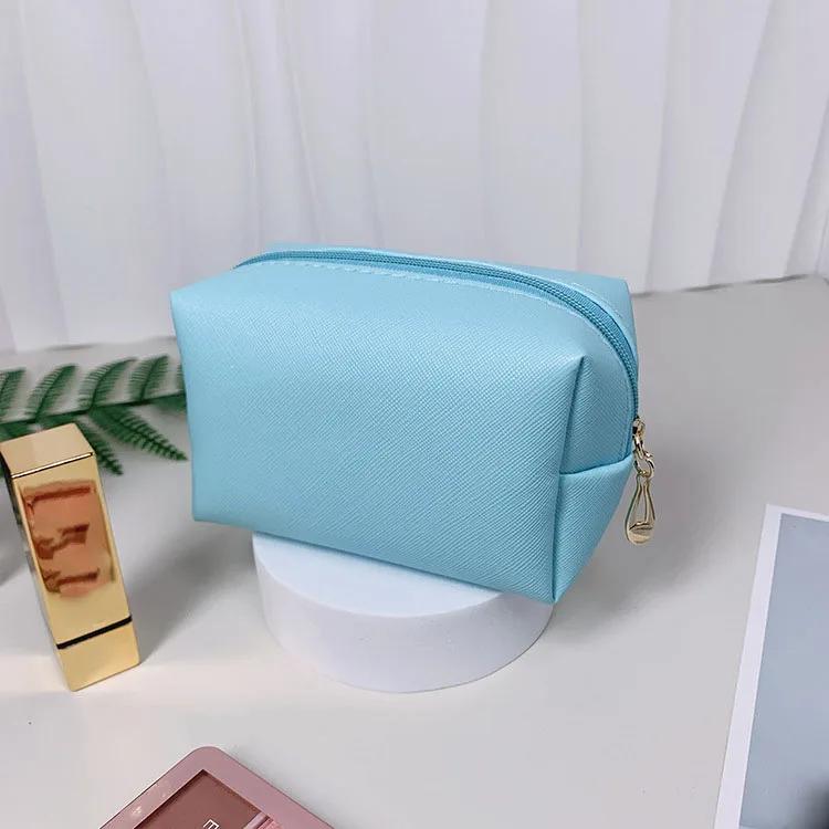 PU Leather Travel Cosmetic Bag Makeup BagTravel Wash Toiletry Organizer Purse Storage Handbag for Women Girls Make Up Pouch