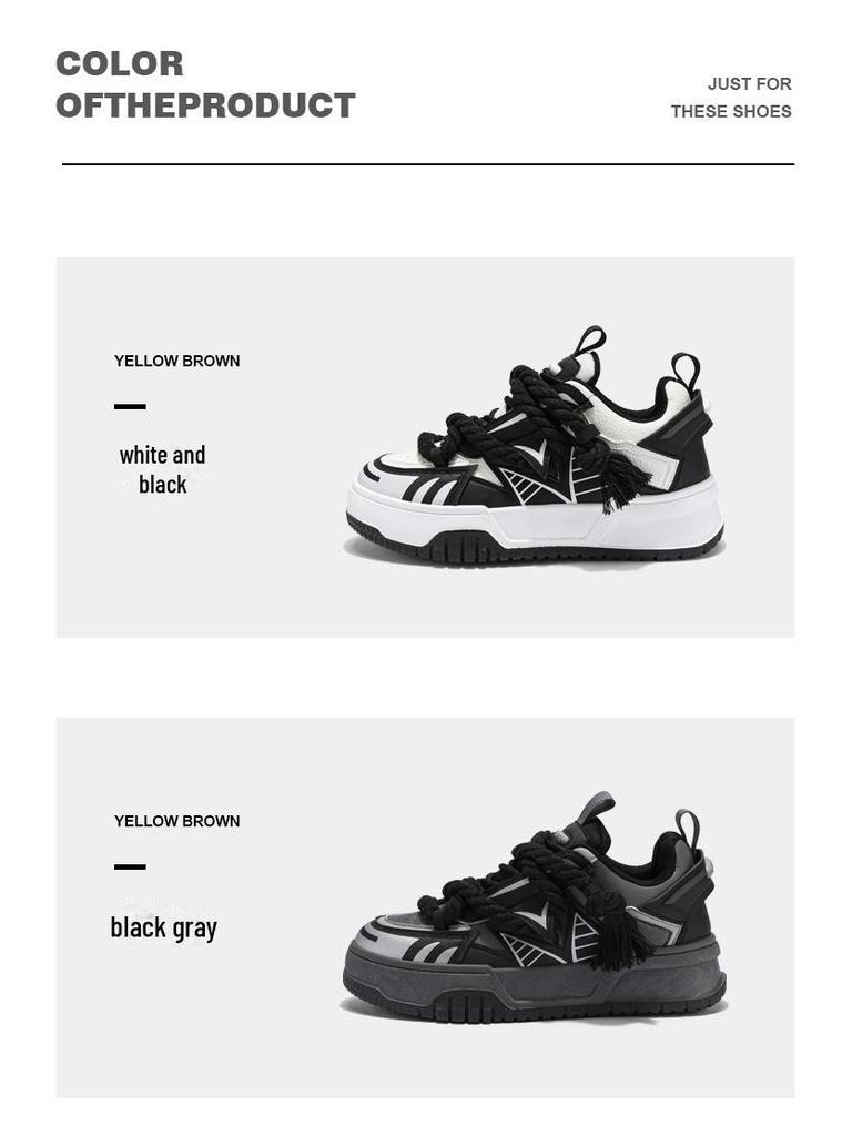 Herren Personalisierte Hanfseilriemen Sneaker - Trendige Leuchtende Farben, Lässige Slipper, Dicksohlige Jugend Sportschuhe