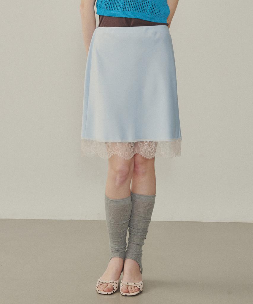 MELLY&ROSE Rose Lace Satin Skirt (314809)