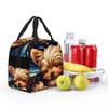 Yorkshire Terrier Dog In Starry Night Insulated Lunch Bag for Women Kids Leakproof Food Boxes Thermal Lunch Box Tote