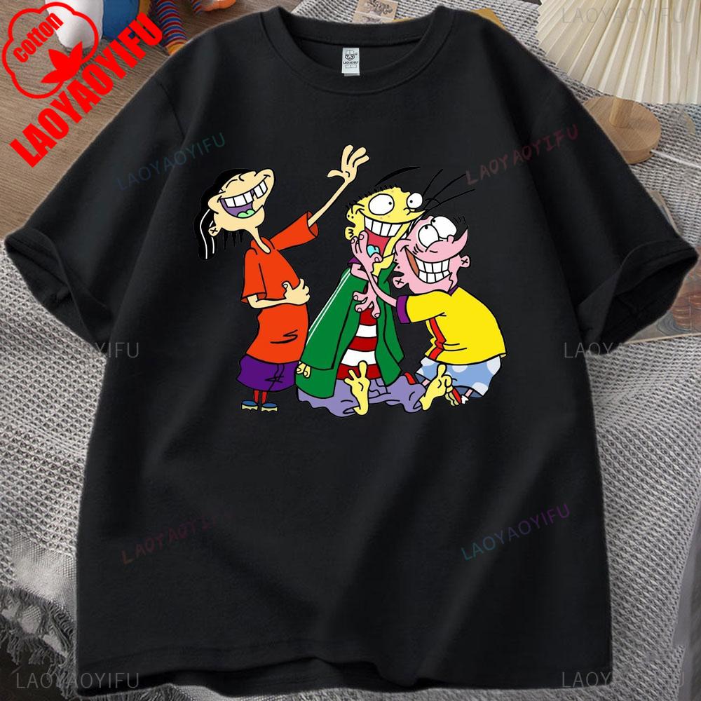 

Эд, Эдд и Эдди Мужская футболка Эд, Эдд и Эдди Футболка с принтом Топы Хип-хоп Новинка Тренд Простой стиль для любителей активного отдыха 4XL